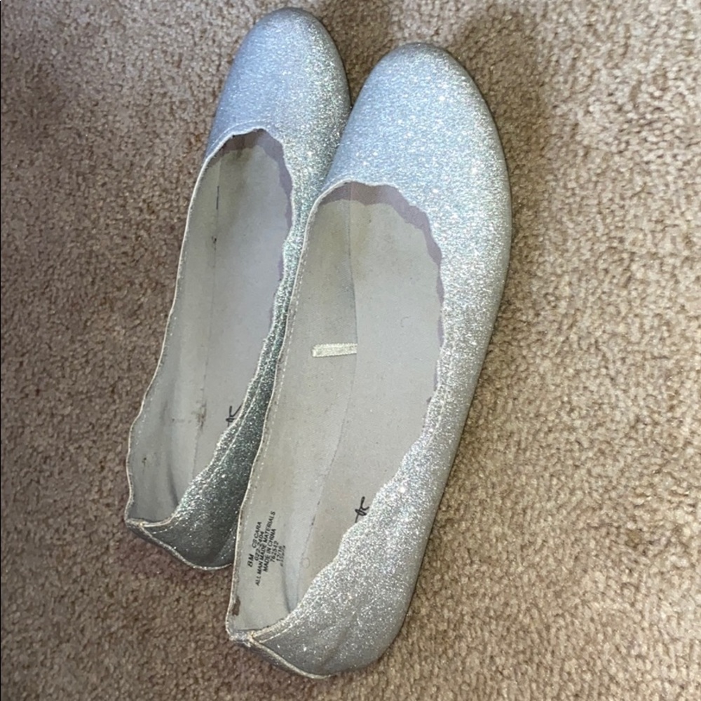 Sliver Flat shoes !! Size 8